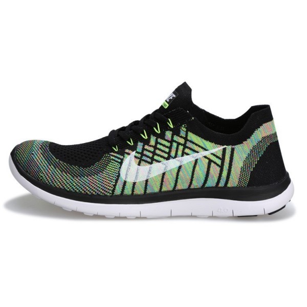 Nike Free 4.0 Flyknit 2015 Herren Laufschuhe Sequoia/Summit Weiß/Elektro-Grün 717075-302