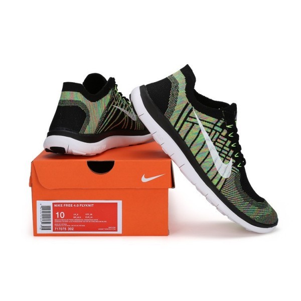 Nike Free 4.0 Flyknit 2015 Herren Laufschuhe Sequoia/Summit Weiß/Elektro-Grün 717075-302