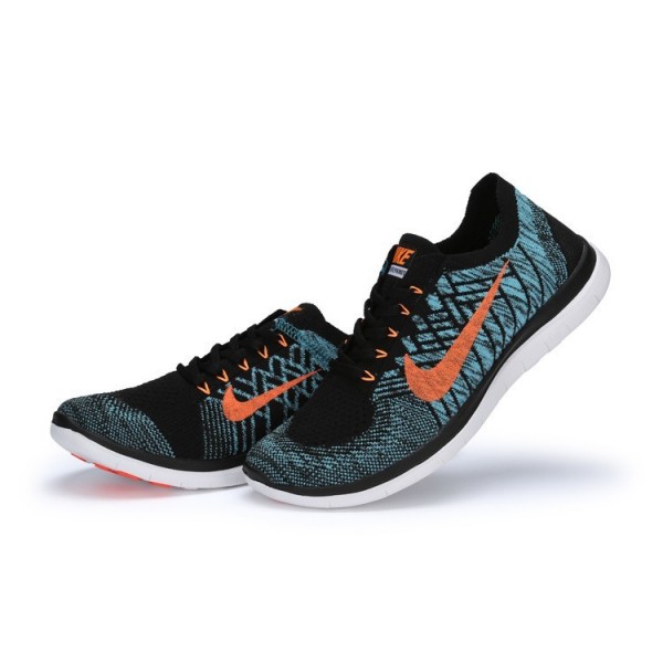 Nike Free 4.0 Flyknit 2015 Herren Laufschuhe Schwarz/Nacht Faktor/Hyper Jade/Total Orange 717075-002