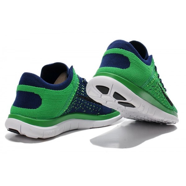 Nike Free 4.0 Flyknit Herren Laufschuhe Marine-Blau-Grün