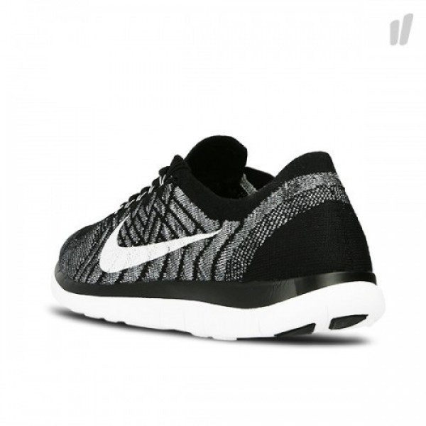 Nike Free 4.0 Flyknit 2015 Herren Laufschuhe Schwarz/Weiß/Wolf Grau/Dunkel Grau 717075-001