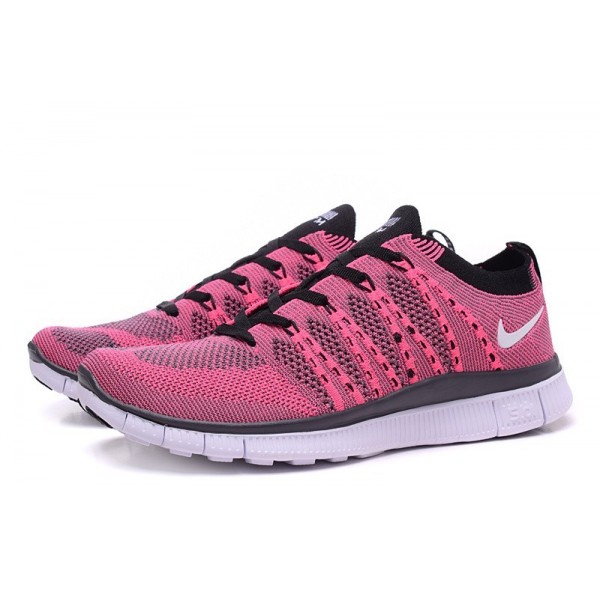 Nike Free 5.0 Flyknit Damen Laufschuhe Rose Schwarz 616171-600