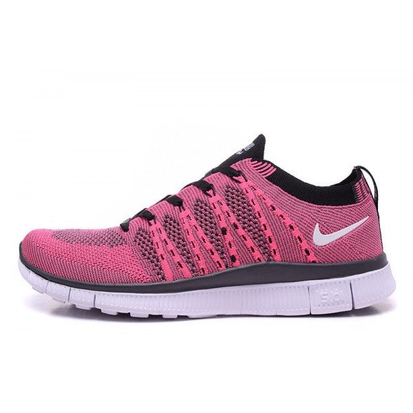Nike Free 5.0 Flyknit Damen Laufschuhe Rose Schwarz 616171-600