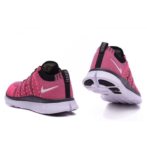 Nike Free 5.0 Flyknit Damen Laufschuhe Rose Schwarz 616171-600