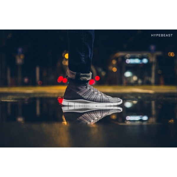 Nike Free Flyknit Mercurial SP 5.0 Dunkel Grau/Wolf Grau/Summit Weiß 667978-009