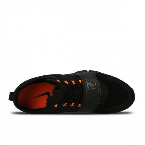 Nike Free Ace Leather Herren Training Schuhe Schwarz/Schwarz/Hyper Orange 749627-001