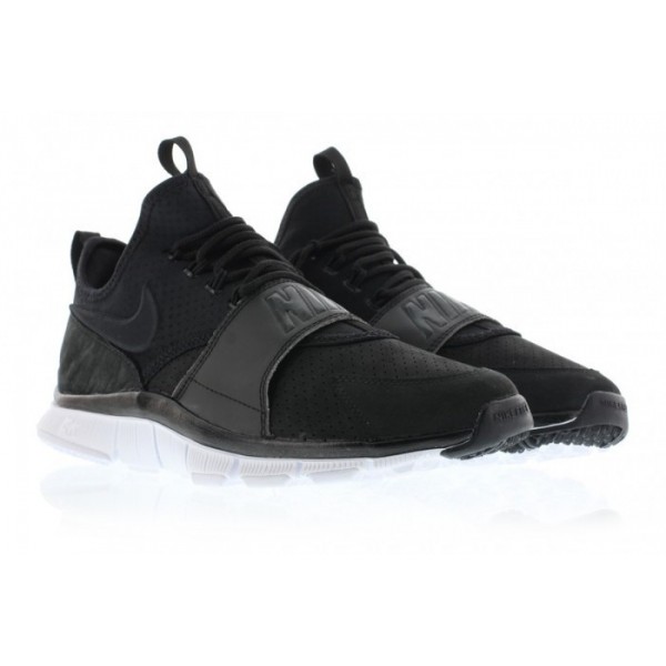 Nike Free Ace Leather Herren Training Schuhe Schwarz/Schwarz-Schwarz-Weiß 749627-004