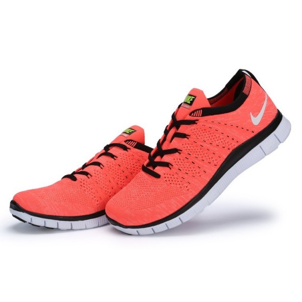 Nike Free Flyknit NSW Herren Schuh Hot Lava/Weiß-Dampf-Grün-Schwarz 599459-800