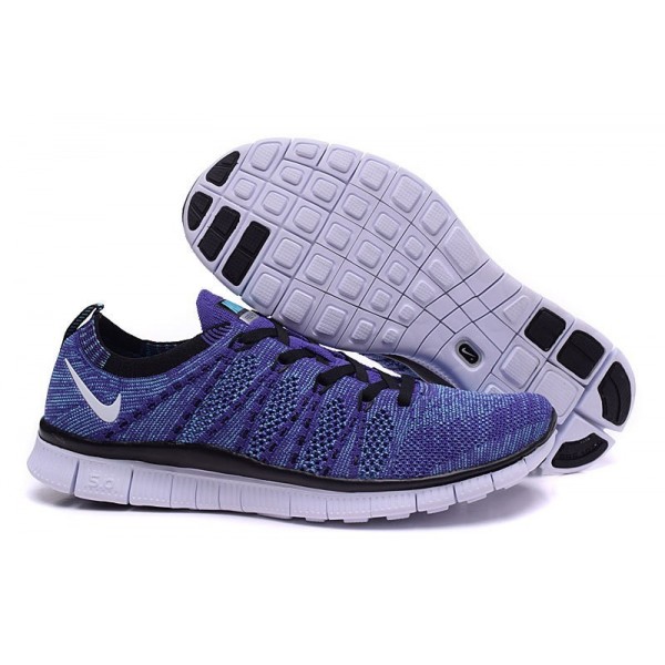 Nike Free Flyknit NSW Herren Schuh Court Lila/Weiß 599459-500
