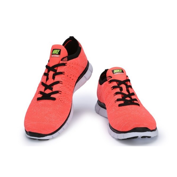 Nike Free Flyknit NSW Herren Schuh Hot Lava/Weiß-Dampf-Grün-Schwarz 599459-800