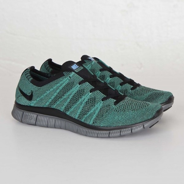Nike Free Flyknit NSW Herren Schuh Raue Grün/Schwarz-Jade Glasur 599459-303
