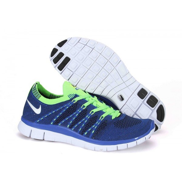 Nike Free Flyknit NSW Herren Schuh Königliches Blau/Elektro Grün 599459-400