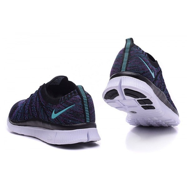 Nike Free Flyknit NSW Herren Schuh Schwarz/GrünGlühen/Radiant Smaragd/Vivid Lila 599459-003