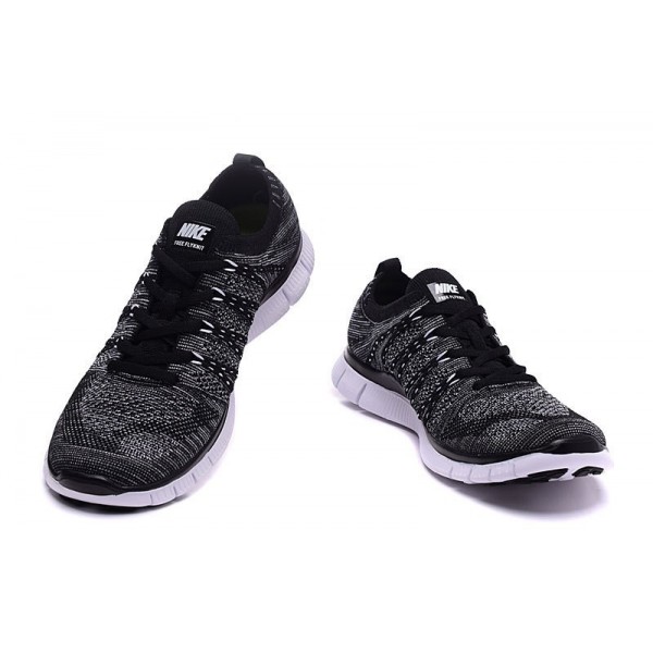 Nike Free Flyknit NSW Herren Schuh Schwarz/Weiß/Anthrazit/Dunkelgrau 599459-010