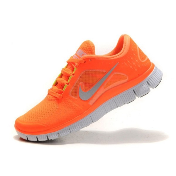 Nike Free Run 3 Damen Laufschuhe 510643-800 Vivid Orange/Reflect Silber/Reines Platin/Volt