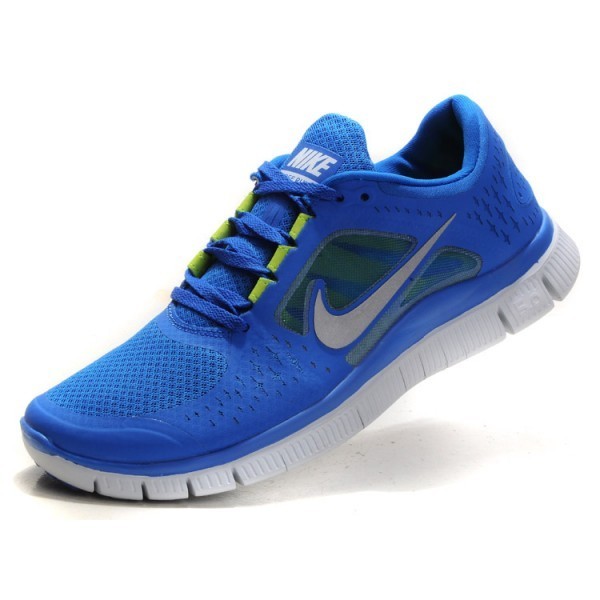 Nike Free Run 3 Herren Laufschuhe 510642-401 Soar Blau Silber Reflect