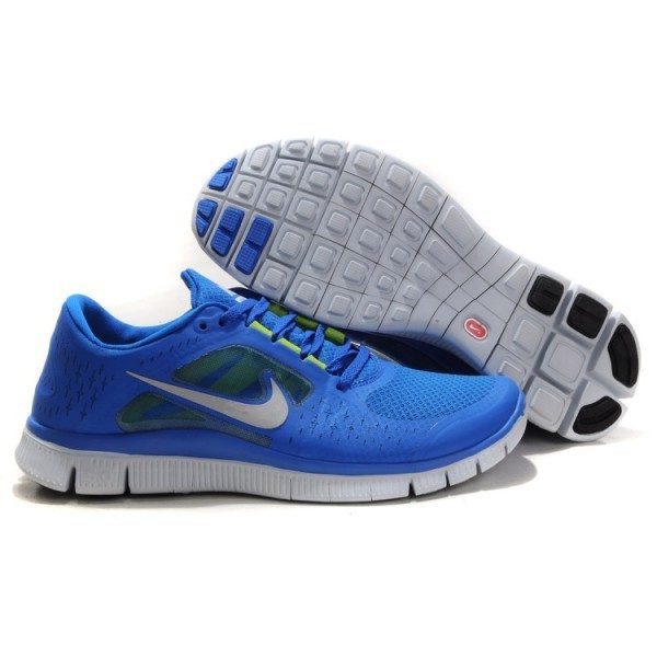 Nike Free Run 3 Herren Laufschuhe 510642-401 Soar Blau Silber Reflect
