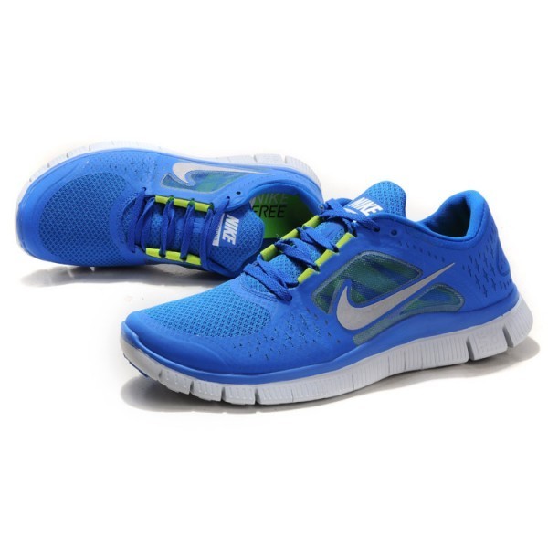 Nike Free Run 3 Herren Laufschuhe 510642-401 Soar Blau Silber Reflect