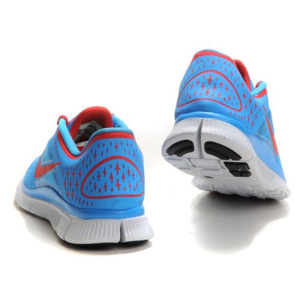 Nike Free Run 3 Herren Laufschuhe 510642-403 Blau Glühen/Universität Rot/Reines Platin