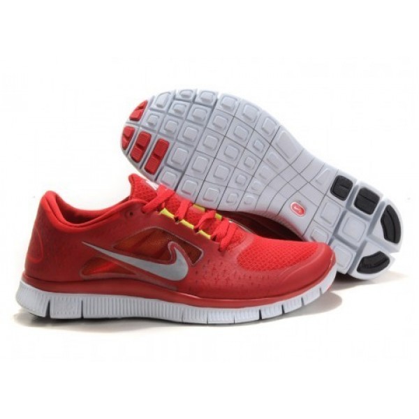 Nike Free Run 3 Herren Laufschuhe 510642-600 Gym Rot/Segel/Reflektieren Silber