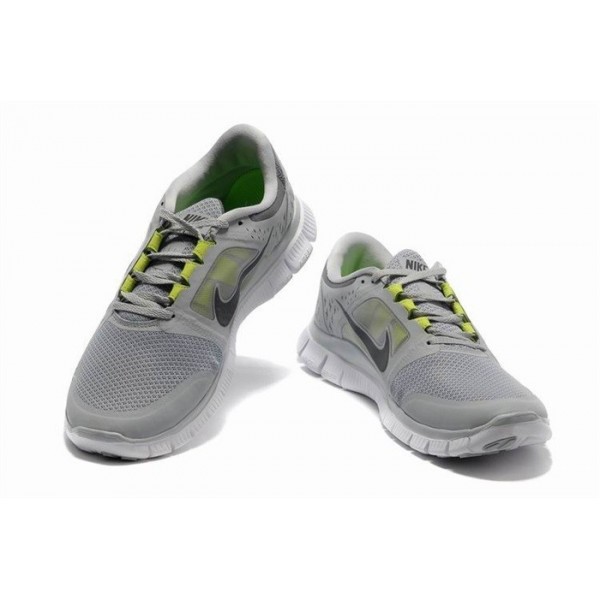 Nike Free Run 3 Herren Laufschuhe 510642-004 Kühlem Grau/Platin/Volt/Spiegel Silber