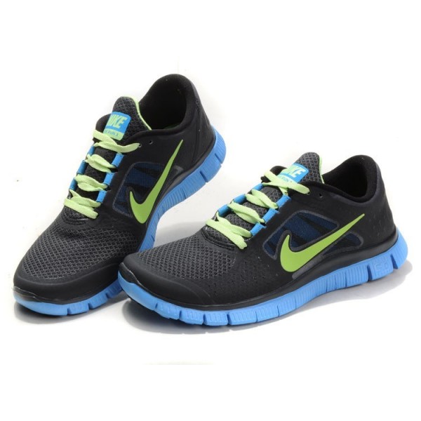 Nike Free Run 3 Herren Laufschuhe 510642-074 Schwarz Blau Limone Nike Free Run 3 Herren Laufschuhe 510642-074 Schwarz Blau Limone