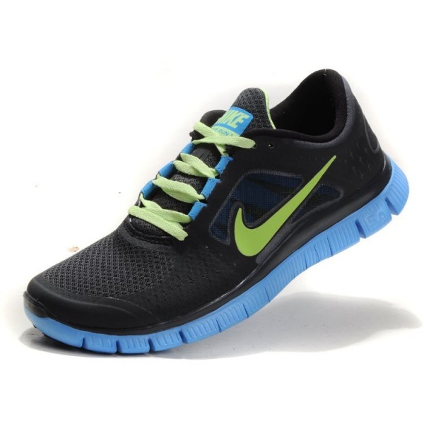 Nike Free Run 3 Herren Laufschuhe 510642-074 Schwarz Blau Limone Nike Free Run 3 Herren Laufschuhe 510642-074 Schwarz Blau Limone