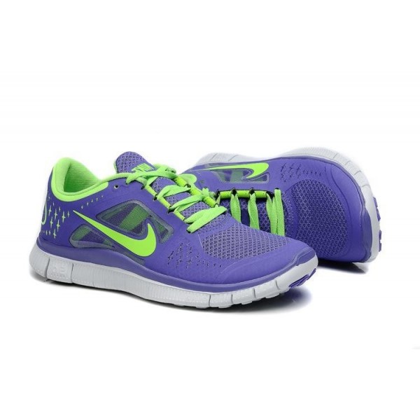 2015 Nike Free Run 3 Damen Laufschuhe Turnschuhe Lila Fluorescent Grün