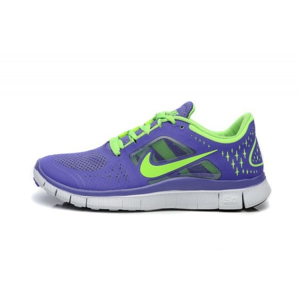 2015 Nike Free Run 3 Damen Laufschuhe Turnschuhe Lila Fluorescent Grün