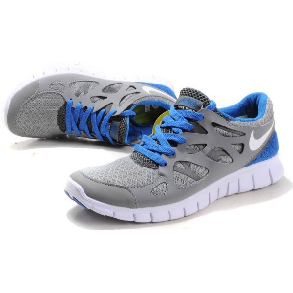 Nike Free Run 2 Damen Laufschuhe Grau-Aqua-Blau 443816-108