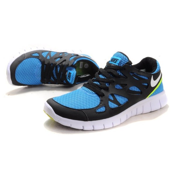 Nike Free Run 2 Herren Laufschuhe Blau Leuchtend Schwarz Volt 443815-411