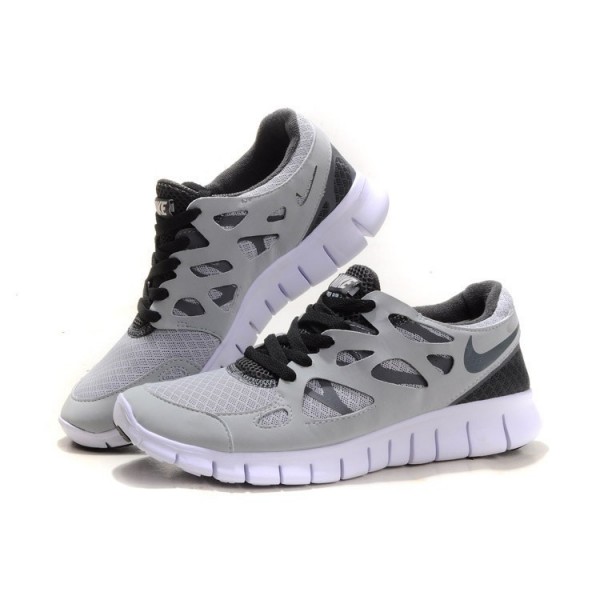 Nike Free Run 2 Herren Laufschuhe Weiß/Grau/Wolf Grau/Schwarz 443815-100