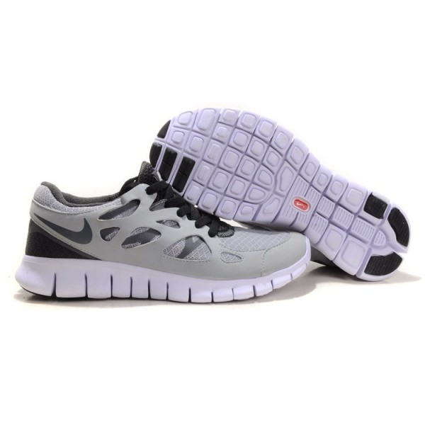 Nike Free Run 2 Herren Laufschuhe Weiß/Grau/Wolf Grau/Schwarz 443815-100