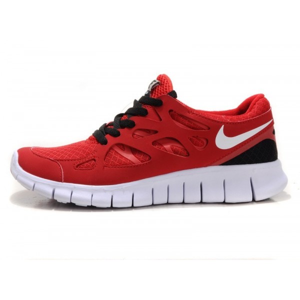 Nike Free Run 2 Herren Laufschuhe Rot Schwarz Weiß 443815-007