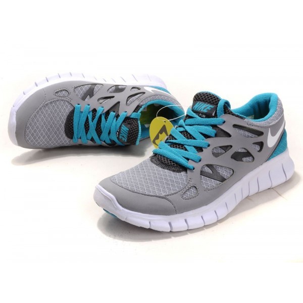 Nike Free Run 2 Herren Laufschuhe Hellgrau/Schwarz/Jade/Weiß 443815-102