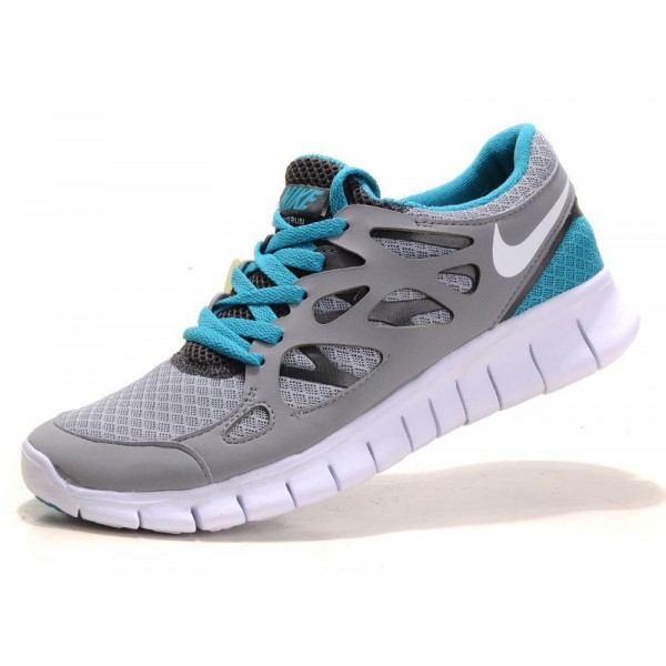 Nike Free Run 2 Herren Laufschuhe Hellgrau/Schwarz/Jade/Weiß 443815-102