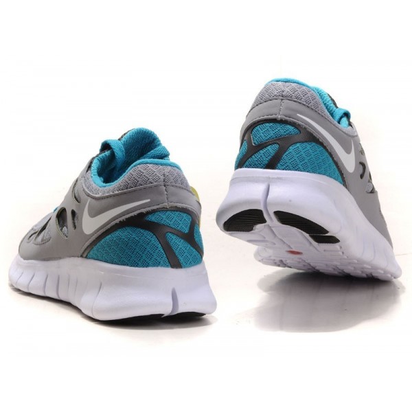 Nike Free Run 2 Herren Laufschuhe Hellgrau/Schwarz/Jade/Weiß 443815-102