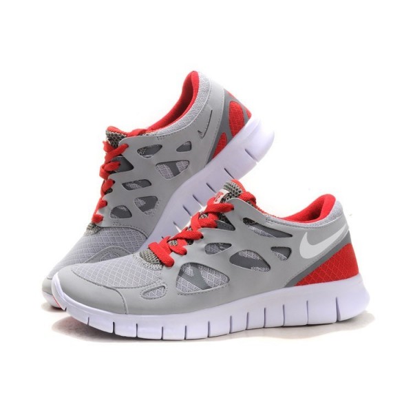 Nike Free Run 2 Herren Laufschuhe Grau Rot 443815-016