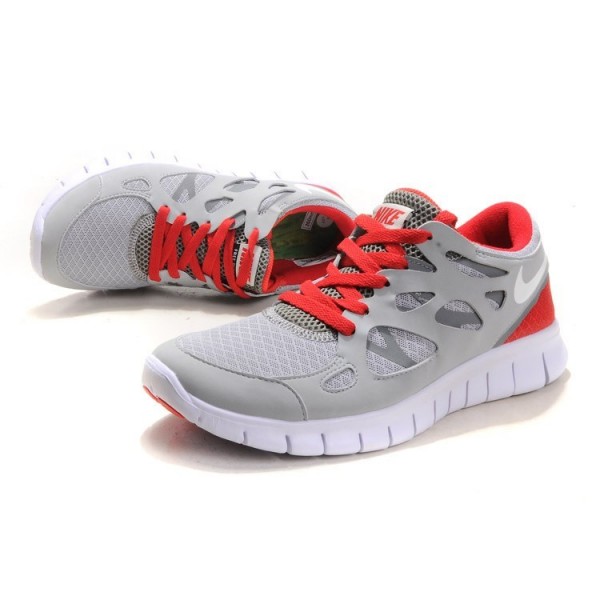 Nike Free Run 2 Herren Laufschuhe Grau Rot 443815-016