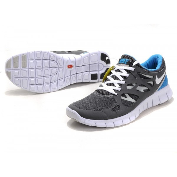 Nike Free Run 2 Herren Laufschuhe Grau Blau Weiß 443815-004