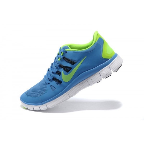 Nike Free Run 5.0 Damen Laufschuhe  580591-430 Entfernung Blau/Anthrazit/Blau-Tönung/Flash-Lime