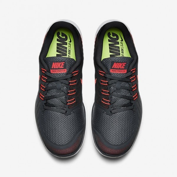 Nike Free 5.0 2015 Herren Laufschuhe Anthrazit/Universität Rot/Hot Lava/Hell Purpurnen 724382-016