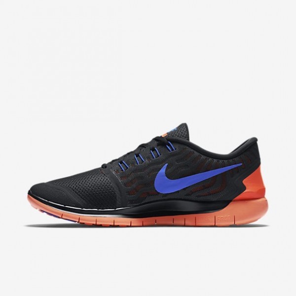 Nike Free 5.0 2015 Herren Laufschuhe Schwarz/Total Purpurnen/Dunkelgrau/Racer Blau 724382-015