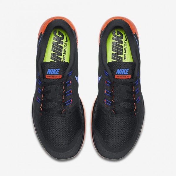 Nike Free 5.0 2015 Herren Laufschuhe Schwarz/Total Purpurnen/Dunkelgrau/Racer Blau 724382-015