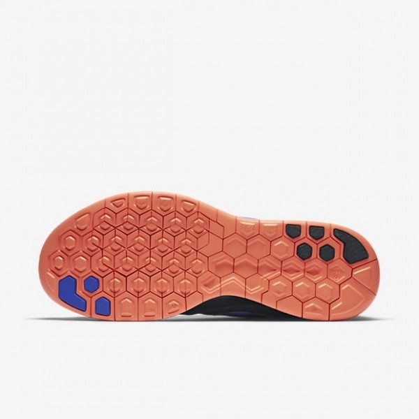 Nike Free 5.0 2015 Herren Laufschuhe Schwarz/Total Purpurnen/Dunkelgrau/Racer Blau 724382-015