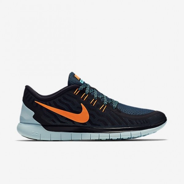 Nike Free 5.0 2015 Herren Laufschuhe Schwarz/Hell Retro/Light Aqua/Total Orange 724382-004