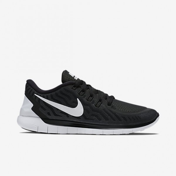 Nike Free 5.0 2015 Herren Laufschuhe Schwarz/Dunkelgrau/Grau/Weiß 724382-002