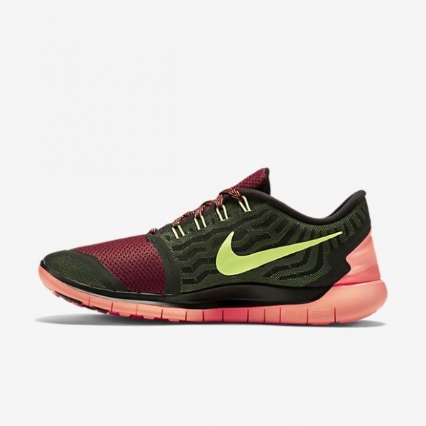 Nike Free 5.0 2015 Herren Laufschuhe Schwarz/Gym Rot/Universität Rot/Volt 724382-006