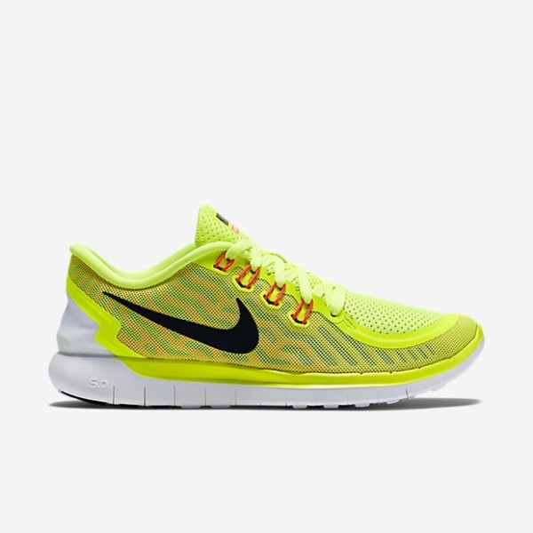 Nike Free 5.0 2015 Damen Laufschuhe Volt/Lava Glow/Sunset Glow/Schwarz 724383-700