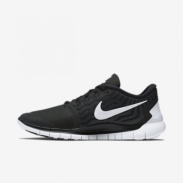 Nike Free 5.0 2015 Herren Laufschuhe Schwarz/Dunkelgrau/Grau/Weiß 724382-002